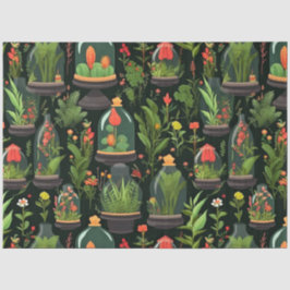 Decoupage Tissue Glass Cloche Terrarias Seidenpapier