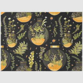 Decoupage Tissue Glass Terrarium Jars Flasche Seidenpapier