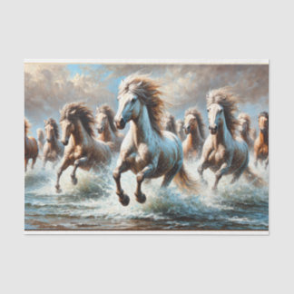 decoupage tissue paper met wilde paarden seidenpapier