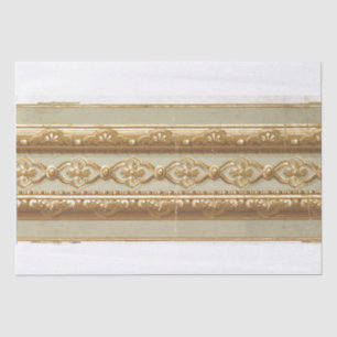DECOUPAGE TISSUPAPIER : VINTAGE GOLDGRENZE SEIDENPAPIER