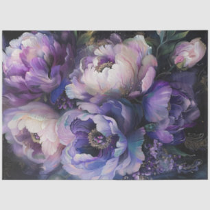 Decoupage Vibrann Pink Lila Peony Blume Seidenpapier
