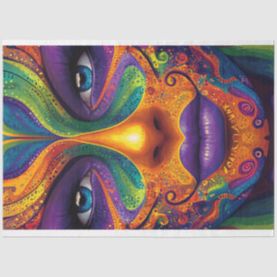 Decoupage Vibrant Mardi Gras Mask Seidenpapier