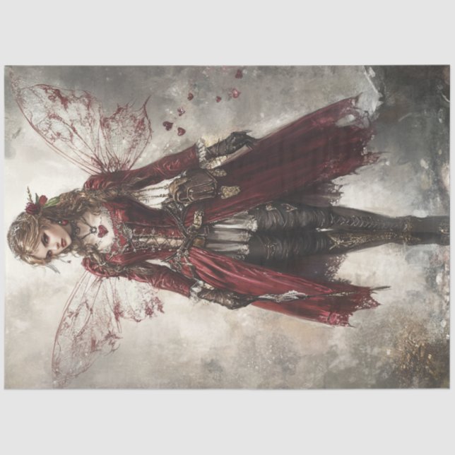 Decoupage Viktorianisch Fairy Intricate Lace Wings Seidenpapier (Vorderseite)