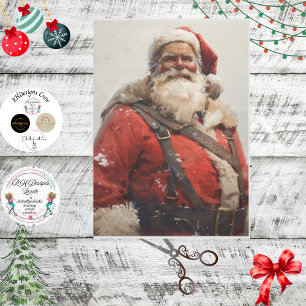 Decoupage Vintag Saint Nick Seidenpapier