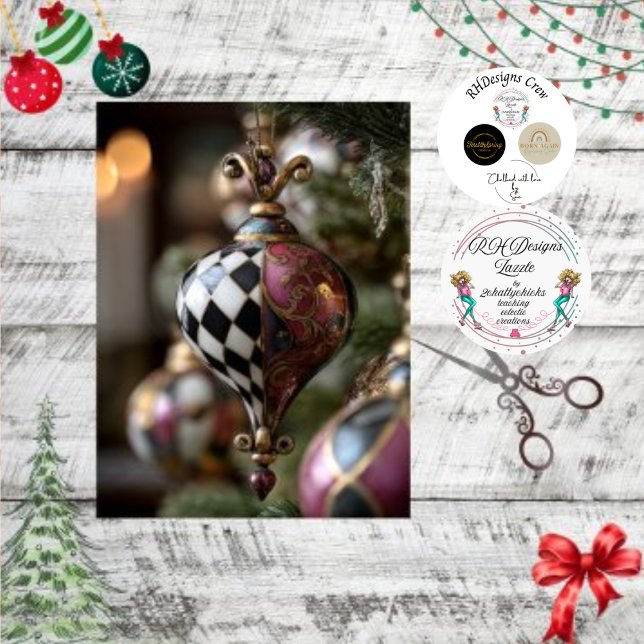 Decoupage Vintag Teardrop Weihnachtsschmuck Seidenpapier (Von Creator hochgeladen)