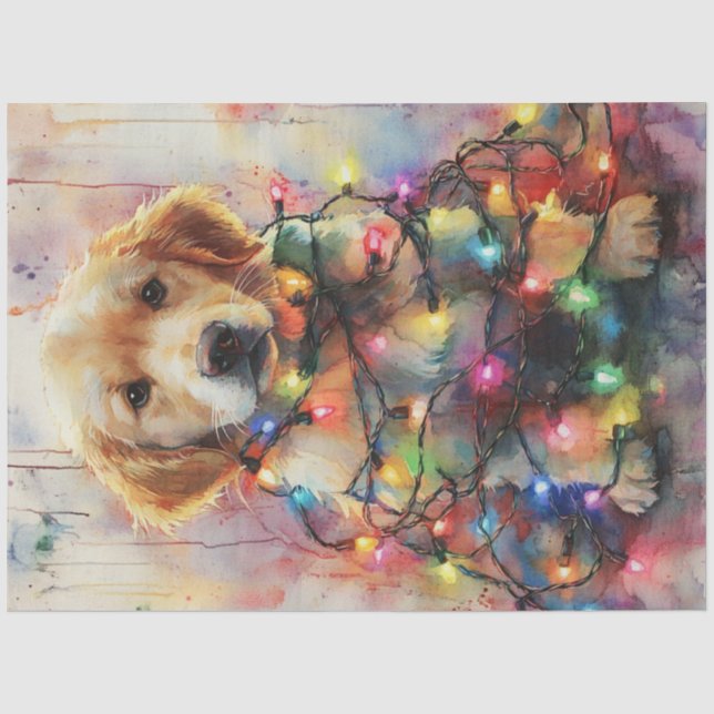 Decoupage Watercolor Weihnachtsmann Seidenpapier (Vorderseite)