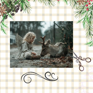 Decoupage-Weihnachtsengel-Landstraße Seidenpapier