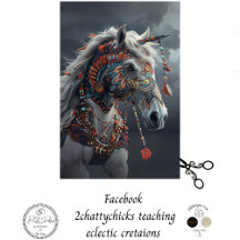 Decoupage Weißes Zeremoniell Pferd der amerikanisc