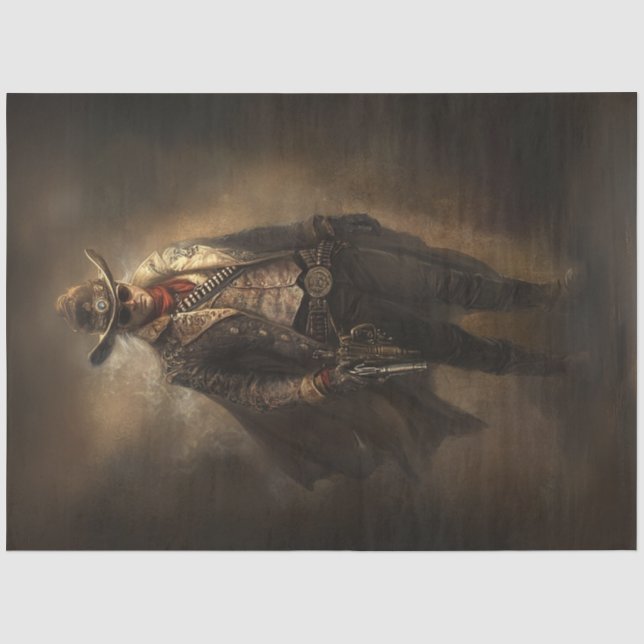 Decoupage Western Cowboy Sherriff Wild West Seidenpapier (Vorderseite)