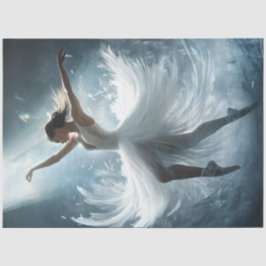 Decoupage Whimsical Ballet Dancer in Weiß Seidenpapier