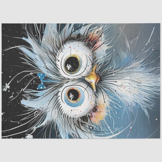 Decoupage Whimsical Crazy Mit Augen Wackadoodle Ow Seidenpapier (Vorderseite)
