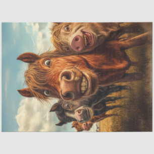 Decoupage Whimsical Funny Animal Pose Seidenpapier