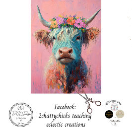 Decoupage Whimsical Highland Bessie Seidenpapier