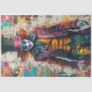 Decoupage Whimsical Jester Digital Art Seidenpapier