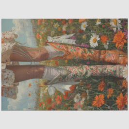 Decoupage Whimsical Unmatch Cowboy Boot for Lily Seidenpapier