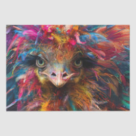 Decoupage Whimsical Vibrant Wackadoodle Ostrich Seidenpapier