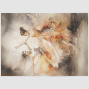 Decoupage Whimsical Watercolor Ballett Tänzer Seidenpapier