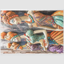 Decoupage Whimsical Woman Art Deco Seidenpapier