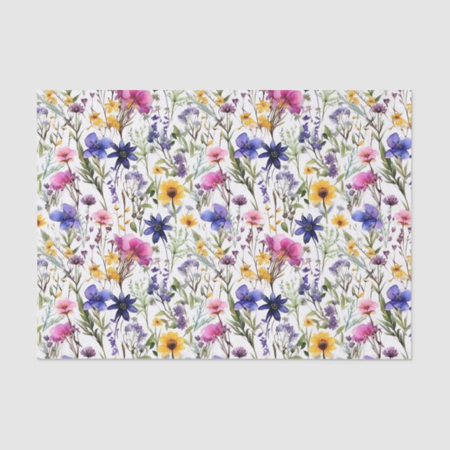 Decoupage Wildblumen Seidenpapier (Vorderseite)