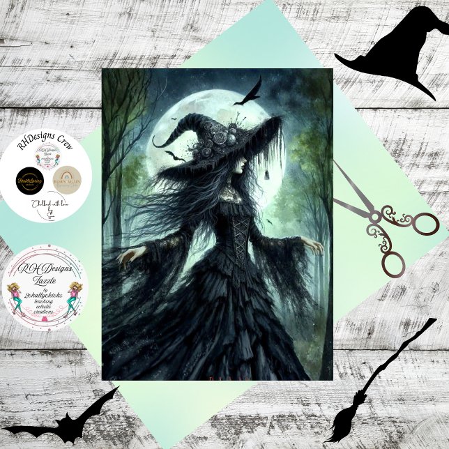 Decoupage Witchy Woman Moonlight Lace 2 Seidenpapier (Von Creator hochgeladen)