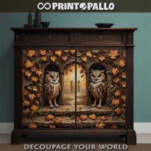 Decoupage - Zwei Löcher stehen gegenüber Herbst