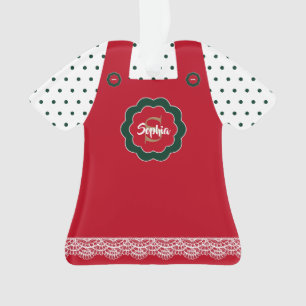 Découpe en dentelle rouge de Noël personnalisée