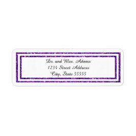 Découpe mauve - Étiquette d'adresse de retour