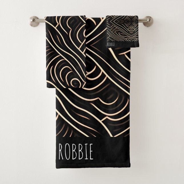 Découpe Stylisée Bois Monochrom Motif moderne (En situation)