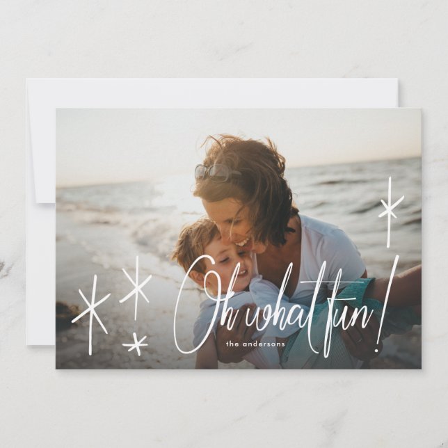 Découper Lettres Oh Quel Carte photo De Vacances A (Devant)