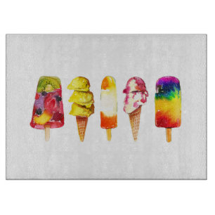 Découper Planche à glace Popsicle Crème de verre d'été