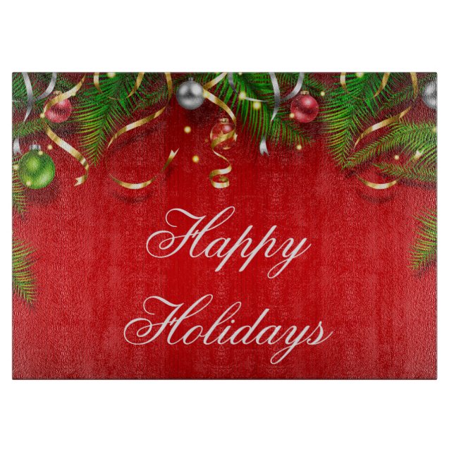 Découper Planche à verre/Joyeuses fêtes (Devant)