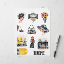 Découpes de papier scrapbook sur le thème de la mo