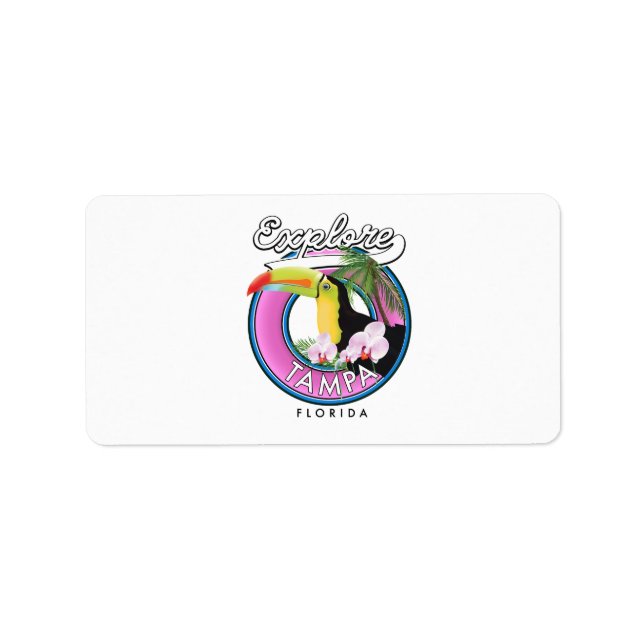 Découvrez le logo rétro de Tampa Florida Sticker (Devant)