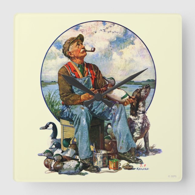 Decoys Quadratische Wanduhr (Vorderseite)