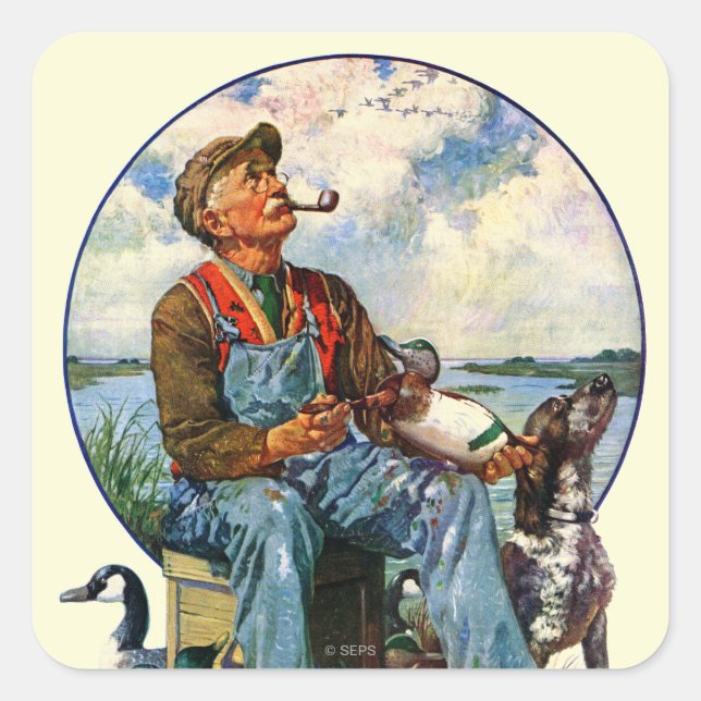 Decoys Quadratischer Aufkleber (Vorderseite)