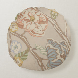 Decrative Organza-Chintz-Blumenmuster Rundes Kissen