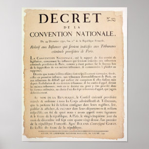 Decree of the National Convention Poster