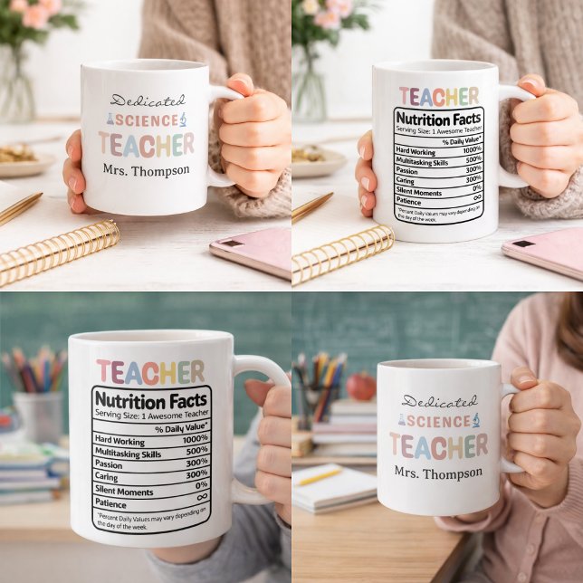 Dedicated Science Teacher Personalized Name  Kaffeetasse (Dedicated Science Teacher Personalized Name Coffee Mug)