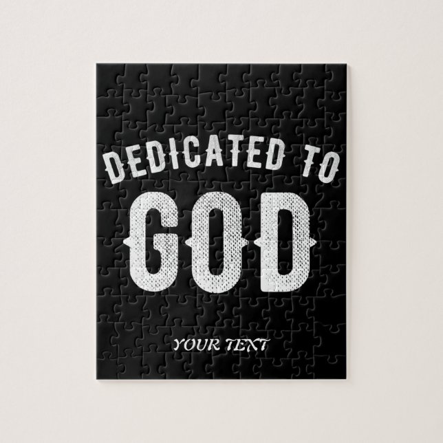 DEDICATED TO GOD CUSTOMIZABLE COOL WHITE TEXT (Vertikal)