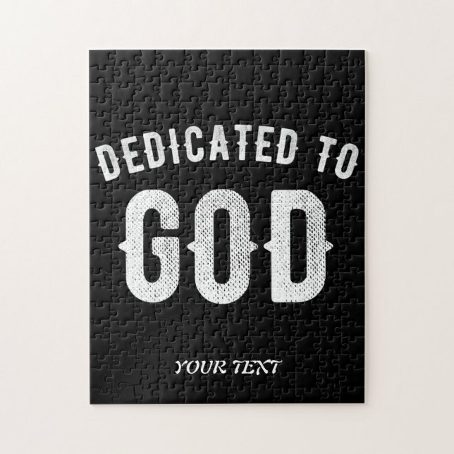 DEDICATED TO GOD CUSTOMIZABLE COOL WHITE TEXT (Vertikal)