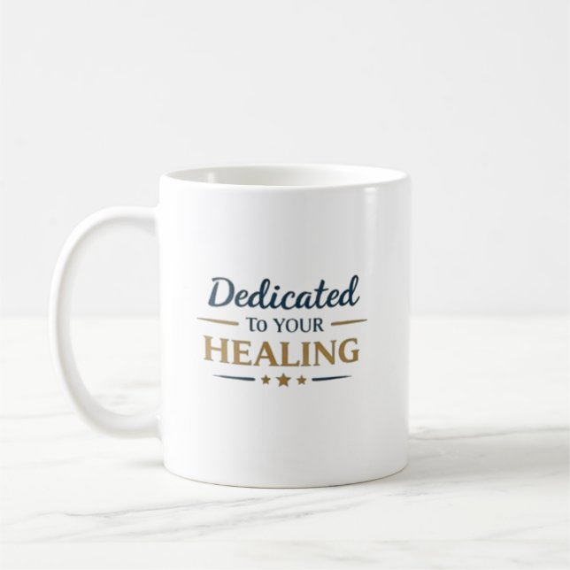 Dedicated to Healing Medical Appreciation Gift Kaffeetasse (Links)