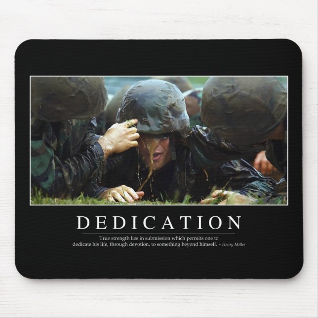 Dedication: Inspiration Zitat Mousepad (Vorne)