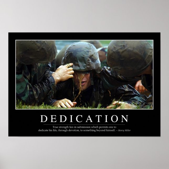 Dedication: Inspiration Zitat Poster (Vorne)
