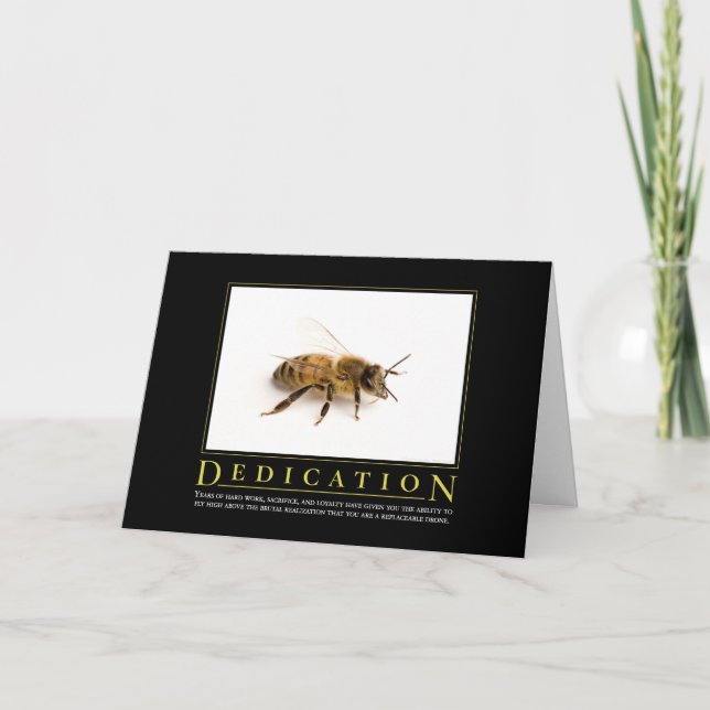 Dedication Motivierend Parody Card Karte (Vorderseite)