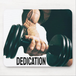 Dedication Motivierend Workout Muskeln Mousepad