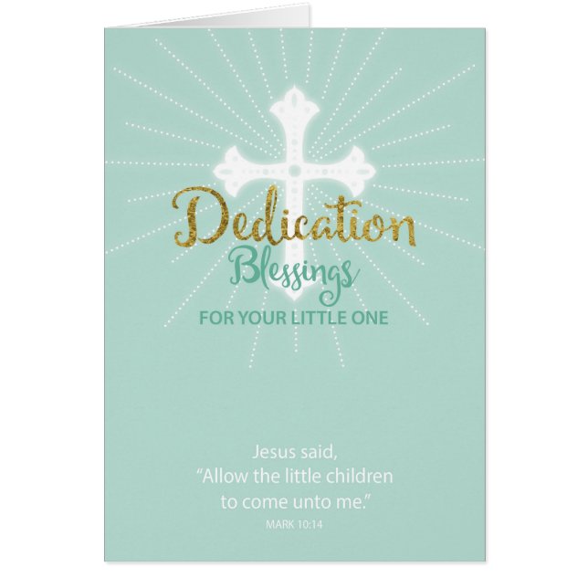 Dedication Segings for Little One, Neutral Green (Vorne)