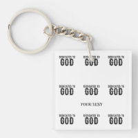 DÉDIÉ À DIEU PERSONNALISABLE COOL TEXTE NOIR
