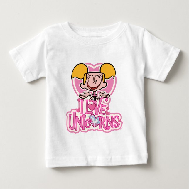 Dee Dee - I Liebe Unicorns Baby T-shirt (Vorderseite)