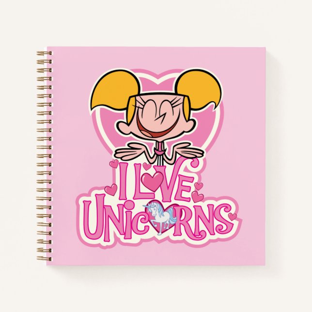 Dee Dee - I Liebe Unicorns Notizbuch (Vorderseite)