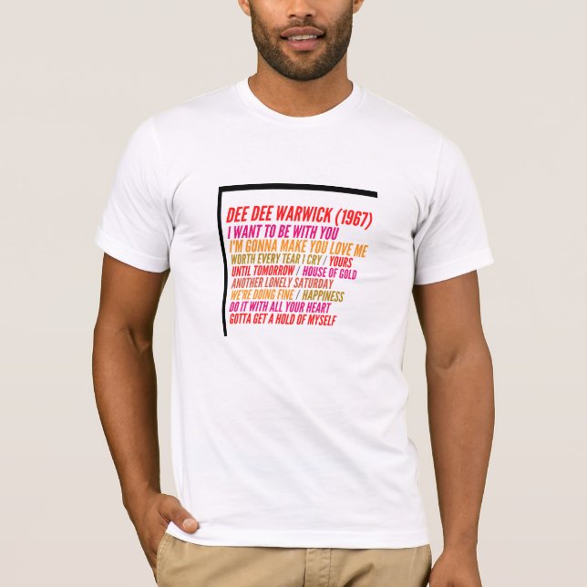 Dee Dee Warwick Couverture Vinyl 1967 T-Shirt Homm (Devant)